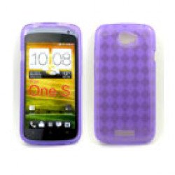 TPU Gel Case for HTC One S (Purple)